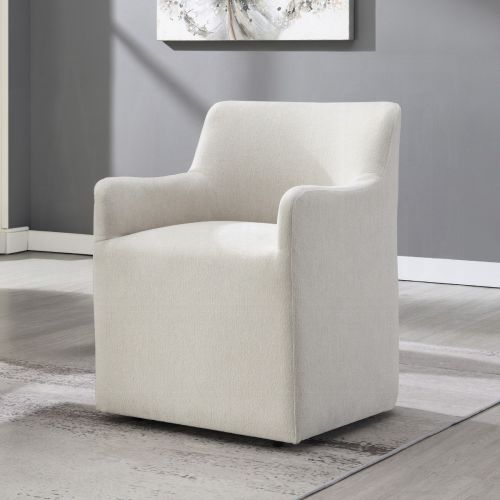 Cafell Arm Chair w/Swivel Casters