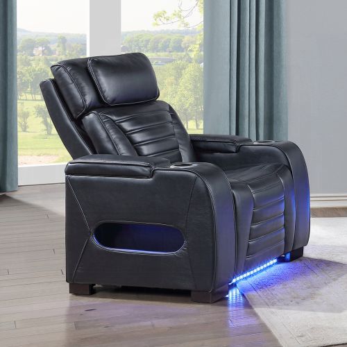 Ephron Power Motion Recliner W/Power Headrest & LED 
