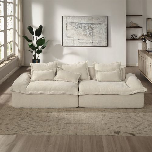Jesse Oversized Sofa w/6 Pillows