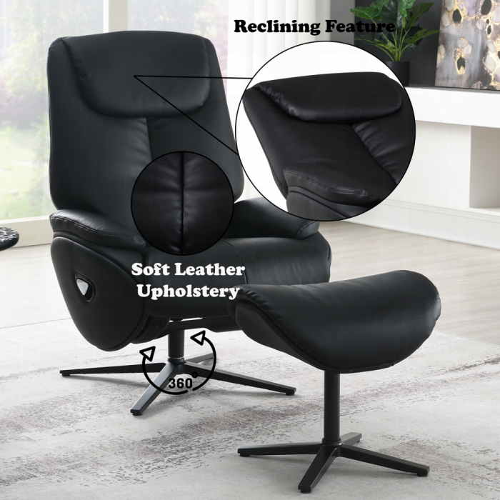 Labonita Motion Accent Chair W/Swivel & Ottoman
