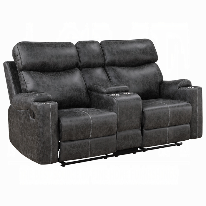 Hirah Motion Loveseat w/Console & USB Port
