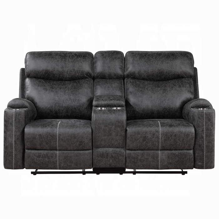 Hirah Motion Loveseat w/Console & USB Port