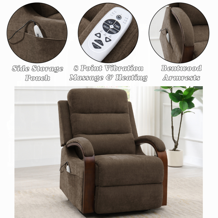 Kayla Power Recliner w/Lift & Heating & Massage